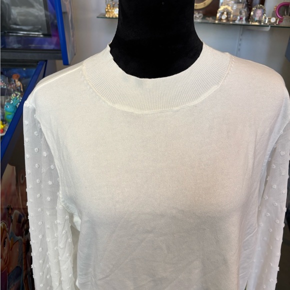 -White CeCe Sweater/Top Size XL NWT - Picture 2 of 8